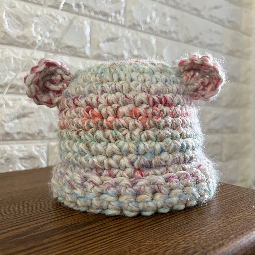 Crochet Teddy Hat for Baby || homemade || size 0-6 months